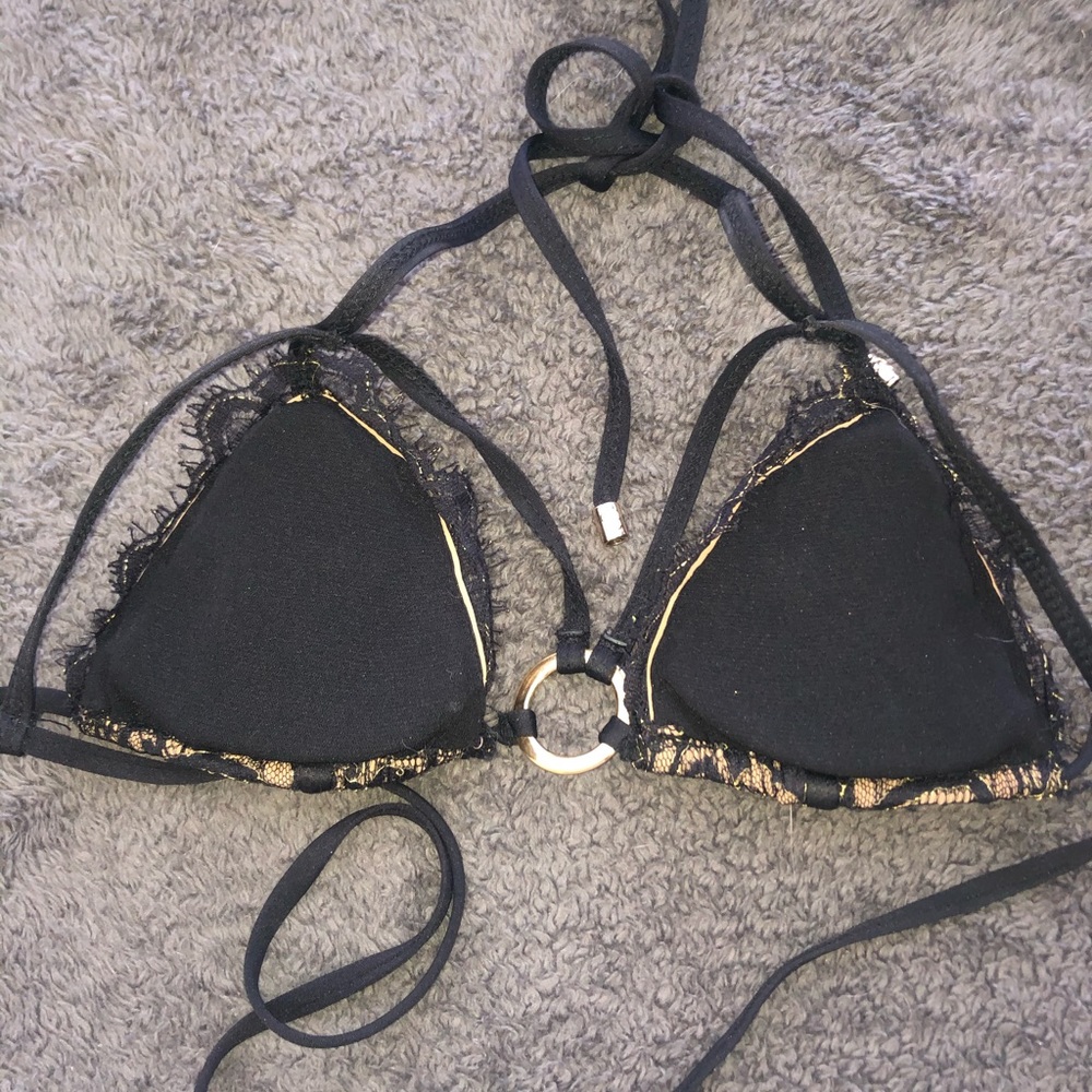 SOLD Beach bunny gunpowder and lace triangle top - Picture 6 of 7